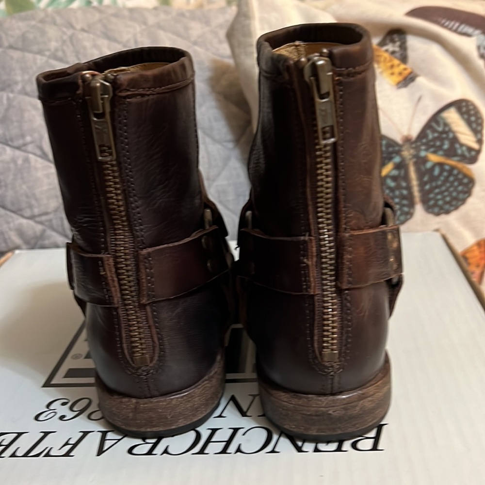 Frye Phillip Harness ankle boot dark brown - Picture 6 of 11